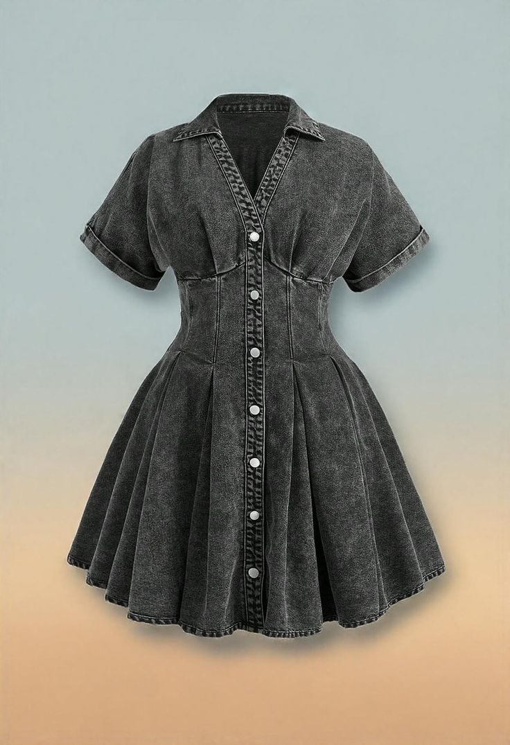 Slim-Fit Black Jean dress